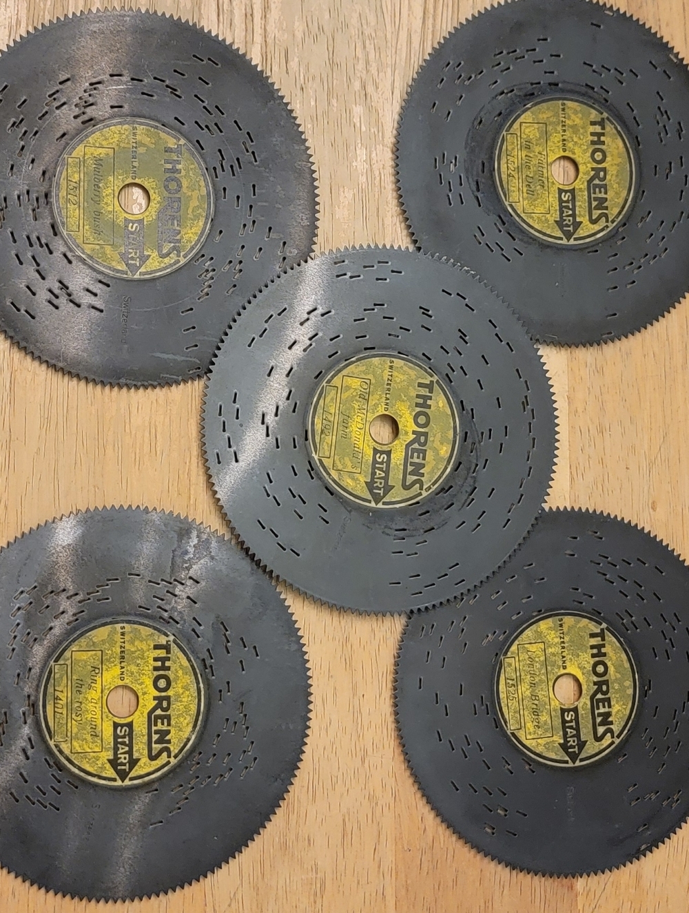 Thorens 30 Pin Music Box Disks